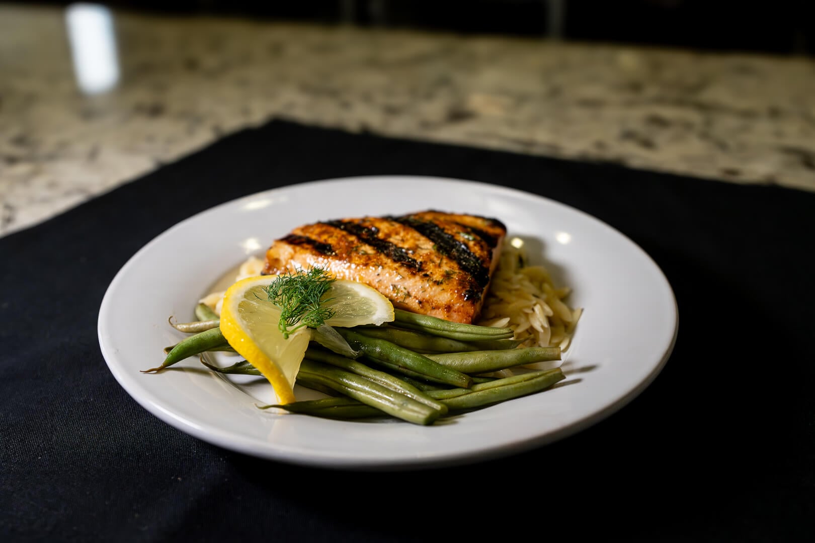 Fresh Grilled Salmon With Vegetables at Assisted Living Homes